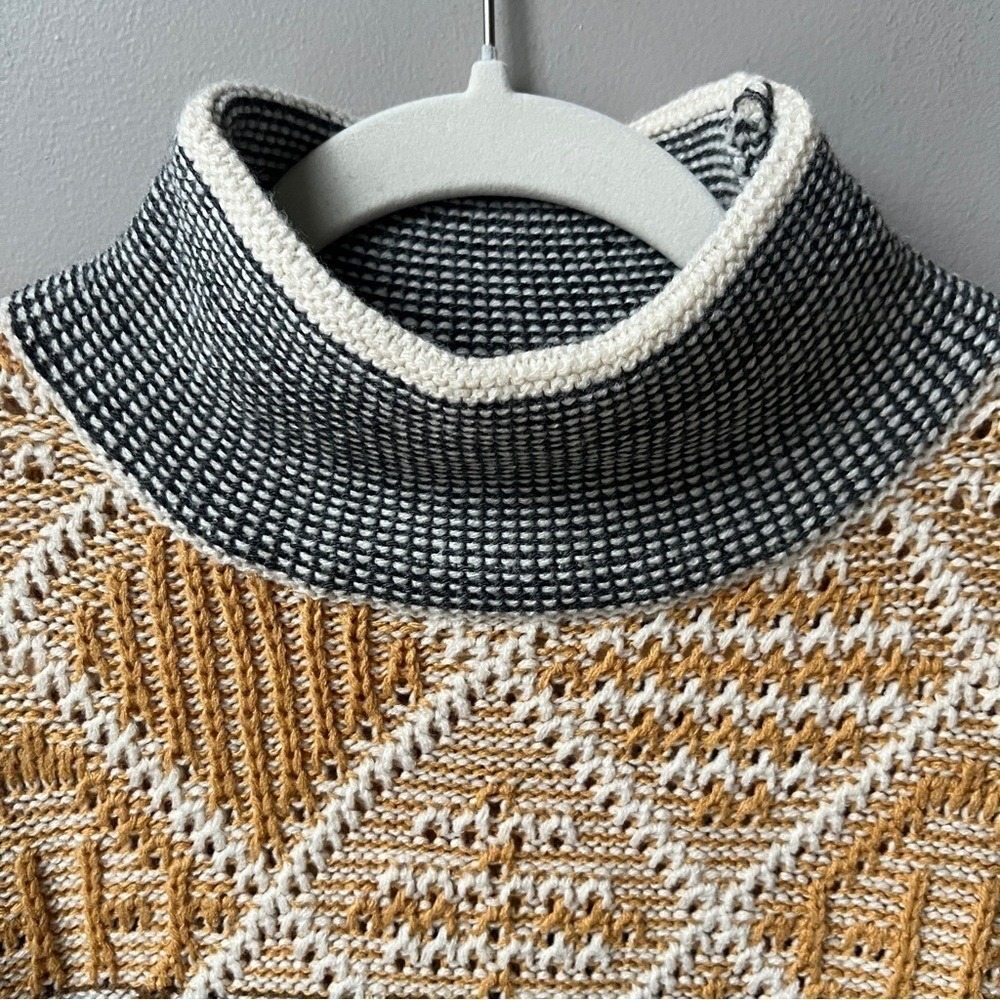 Hem & Thread Sweater Women's Small Nordic Cozy Knit Cream Golden Yellow Lodge - Picture 5 of 12